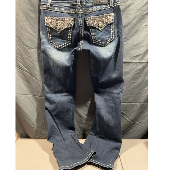 Grace in LA Embellished Boot Cut Denim Jeans - Picture 2 of 7